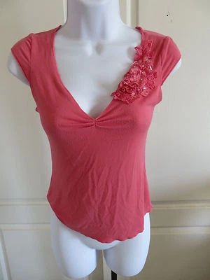 Camisa Mujer Med Twenty One Rosa Sin Mangas Decoración Floral  Foto 1 de 2