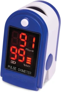 Finger Pulse Oximeter Oxygen Saturation Monitor - Pulse Ox Fingertip O2 Monitor - Picture 1 of 12