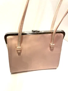 "Bolso de Mano Liz Claiborne Rosa Bolso de Hombro Plateado Hardware 10"" x 9"" x 3" - Imagen 1 de 5