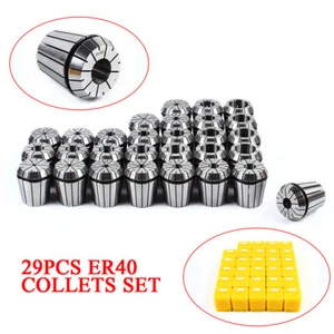 29Pcs ER40 Precision Spring Collet Sets Milling Lathe CNC Chuck Bit Holder Tool - Picture 1 of 12
