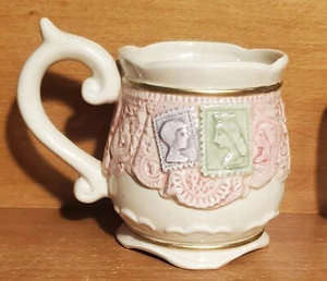 Taza Fitz & Floyd Omnibus POSTALES VICTORIANAS, 10 OZ / 3 1/2", Excelente - Imagen 1 de 7