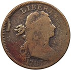 1797 S-131 R-2 buste drapé sans tige grande pièce de cent 1c