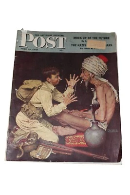 Saturday Evening Post June 26 1943 WWII Norman Rockwell - Image 1 of 4
