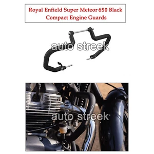 Protector De Motor Compacto Negro Genuine Royal Enfield SUPER METEOR 650 - Picture 1 of 3