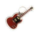 Porte-clés guitare - plexiglas - 10 cm - rouge Gibson Sg