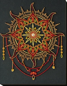 DIY Bead Embroidery Needlepoint Kit "Sunny pattern " Stitching Handmade Beadwork - Picture 1 of 9