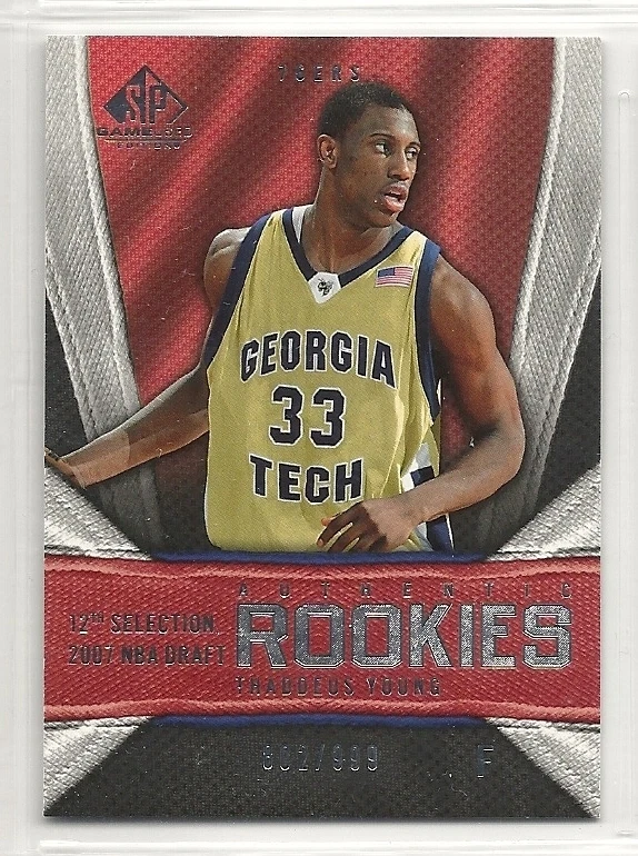 2007-08 SP Game Used Edition - Rookie - #152 - Thaddeus Young - 76ers - #802/999 - Image 1 of 1