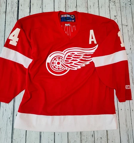 Brendan Shanahan 14 Detroit Red Wings 90s NHL Jersey CCM Men's Medium M Red Cover