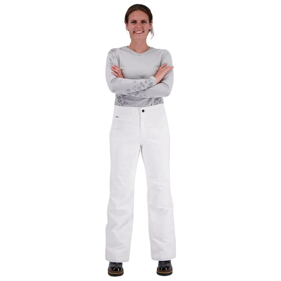 Obermeyer V4302 Womens White Sugarbush Stretch Insulated Pants Size 10 Long