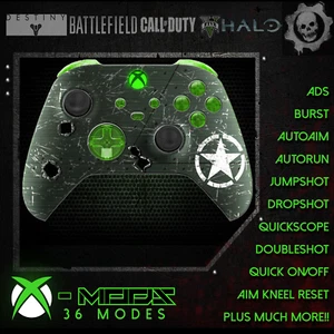 XBOX ONE SERIES RAPID FIRE CONTROLLER - CARNAGE MOD 2 US ARMY GREEN KIT - MODDED - Picture 1 of 7