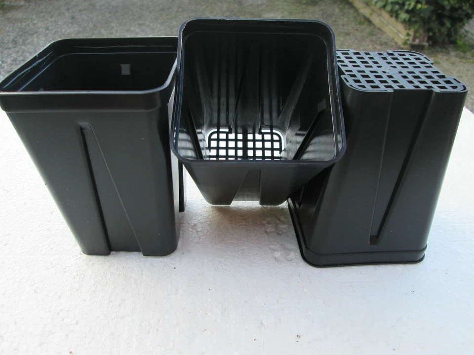 VASI PLASTICA QUADRATI cm  8 8x8 8x8x9 - 8x8x11 CACTUS FIORI PIANTE CARNIVORE  * - Image 1 of 1