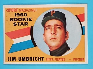 1960 Topps radiocontrol Jim Umbricht Pittsburgh Pirates #145 EX+ - Imagen 1 de 11