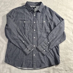 Lands' End Shirt Men's L Blue White Traditional Fit L/S - Picture 1 of 6