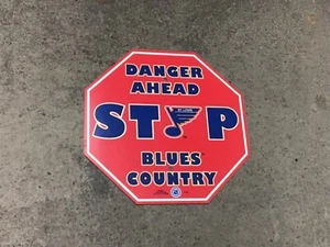 NHL St Louis Blues Plastic Stop Sign 12x12 Size Fan Country Logo FREESHIP - Picture 1 of 1