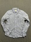 Abercrombie Fitch Shirt Men Small Blue Striped Long Sleeve Muscle Button Up