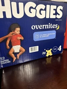 Huggies Overnites Nighttime Baby Diapers, Size 4 - Picture 1 of 1