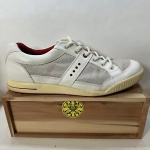 Scarpe uomo Ecco Street Premiere in pelle bianco/rosso 46 EUR 12-12,5 US - Foto 1 di 11