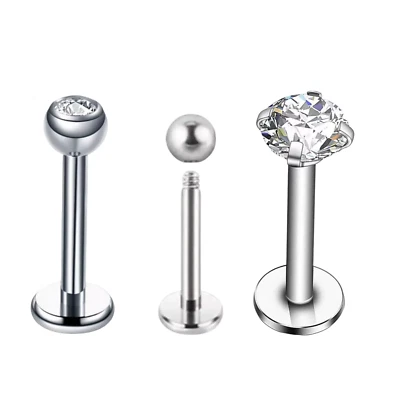 Piercing Lippenpiercing Nase Labret Bioflex Ohr Lippe Stab Tragus Helix Stecker - Bild 1 von 4