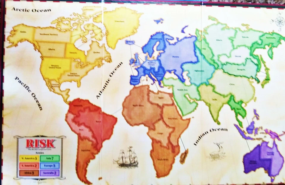 Game Board & Instructions - Vintage 1980's Risk Replacement Parts - Image 1 of 3