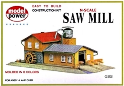 LUMBER SAW MILL BUILDING KIT 'N' Scale Model Power New Sealed 1523 - Image 1 of 2