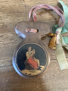 ANTIGUO Italiano con incrustaciones Madera de Oliva SORRENTO Souvenir - Imagen 1 de 7