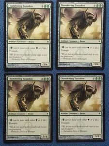 MTG 4x Thundering Tanadon x4 LP New Phyrexia Magic the Gathering Playset - Picture 1 of 2