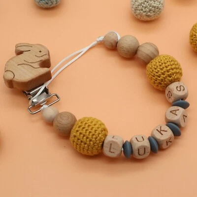 Dummy chain with name, dummy chain, gift for baby - Image 1 of 4