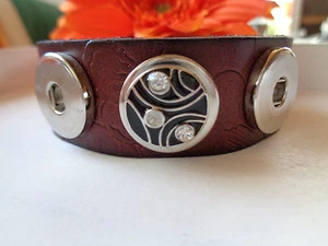 1 Druckknopf Chunk Schwarz/silber Strass 15mm für Ketten und Armbänder - Bild 1 von 1