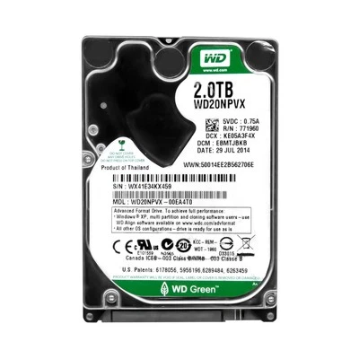 WD GREEN 2TB 5.4K 8MB SATA III 2.5'' WD20NPVX - Immagine 1 di 3