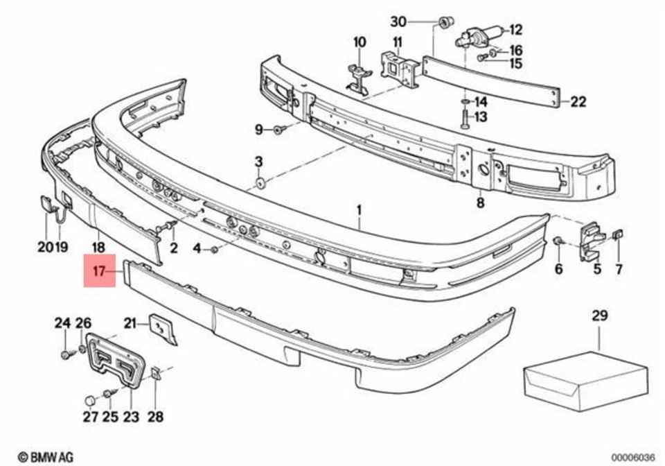 Tira de goma izquierda original BMW E30 316 316i 318i 318is 320i 320is 51111945907 Foto 1 de 1