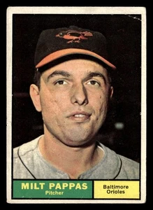 1961 Topps Milt Pappas #295 VG Baltimore Orioles - Picture 1 of 2