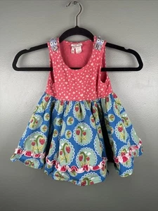 MATILDA JANE Be Mine It's A Wonderful Parade Strawberry Hearts Girls Sz 4 Dress - Picture 1 of 8