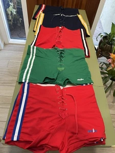 Vintage SPANJIAN Lace-Up Athletic Roller Skate Coaching Shorts XL Made in USA - Picture 1 of 13