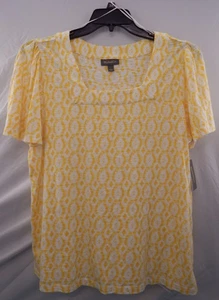 Top para mujer Style & Co GRANDE cuello cuadrado mezcla algodón fiesta amarillo 39,50 - Imagen 1 de 15