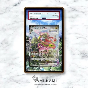 Rayquaza Vmax Hr Personalizado Pokémon Tarjeta Clasificada Vitrina para PSA - Imagen 1 de 5