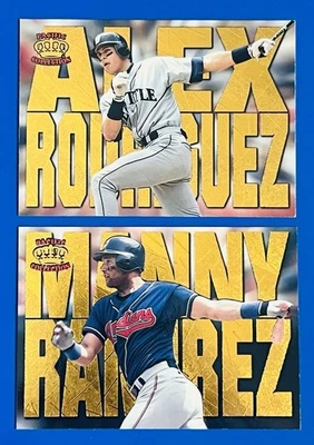 (2) Cartas 1997 Corona del Pacífico Alex Rodríguez & M. Ramírez Latinos de Grandes Ligas Foto 1 de 2