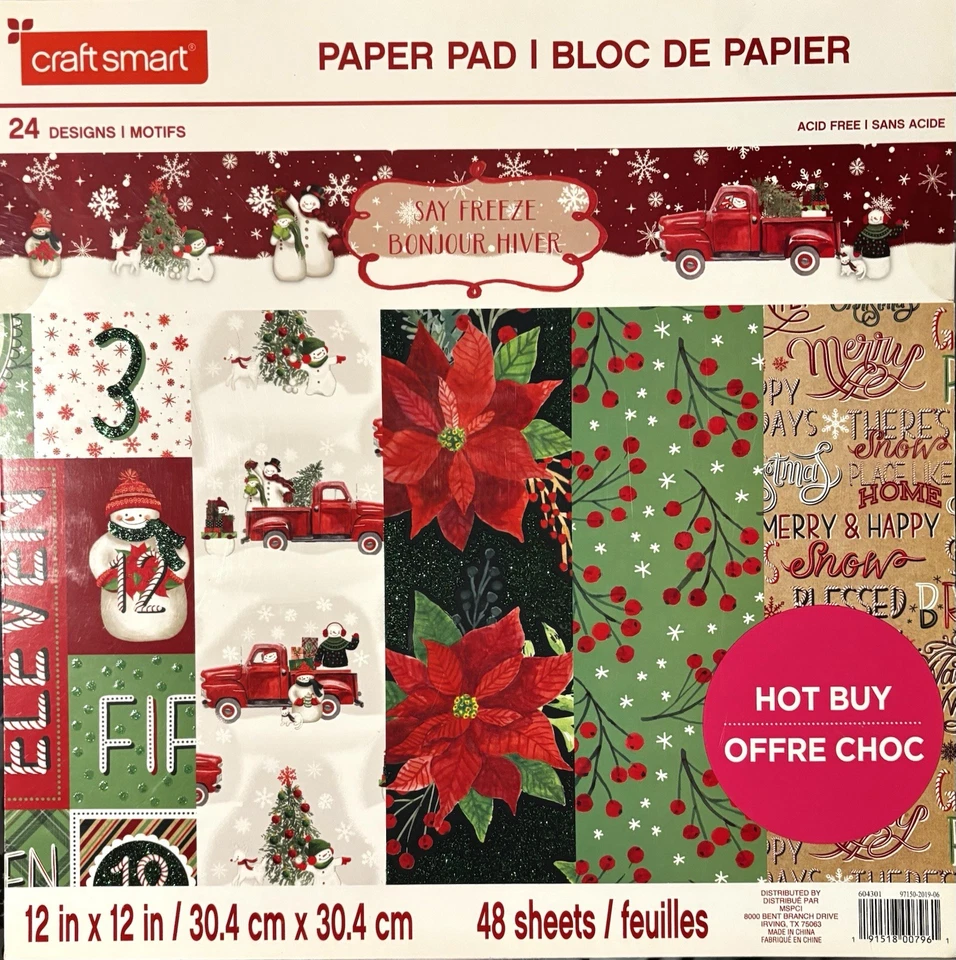 Craft Smart Hot Buy “Say Freeze” 12 x 12 Paper Pad — 48 Sheets - Image 1 of 1
