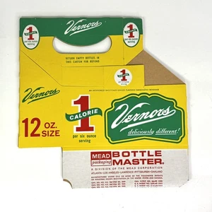 Vintage VERNORS Soda Pop Bottle Carton 1 Calorie Deliciously Different Unused - Picture 1 of 12