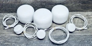 Google Nest 3 Pack Wi-Fi Mesh Router A4R-H2D And Two Points A4R-H2E - Zdjęcie 1 z 7