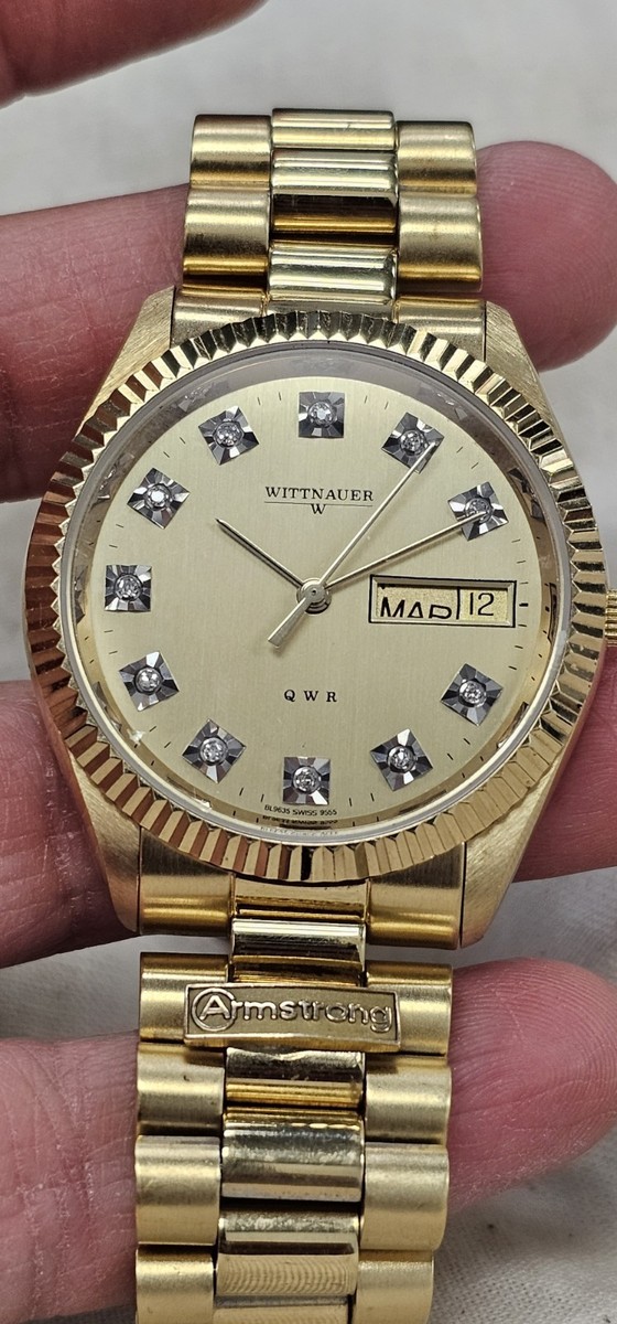 Wittnauer Gold Plated Band Men Casual Wristwatches for sale Wittnauer Gold Plated Band Men Casual Wristwatches for sale