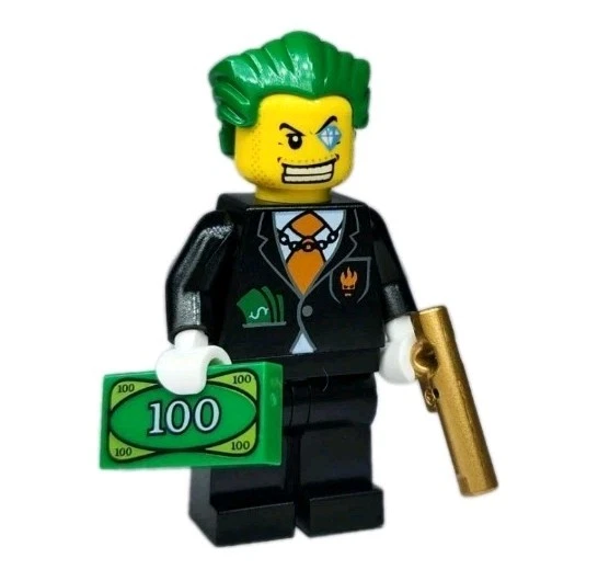 NEW LEGO® Dollar Bill minifigure Agents 8968 agt023 Crook Criminal Boss - Image 1 of 1
