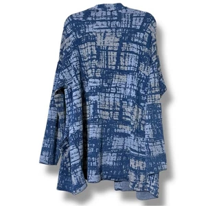 Pure Jill Indigo Damen Gr. Medium Langarm Strickjacke mit Taschen Druckknopf - Bild 1 von 15