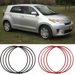4x Car Wheel Hub Rim Edge Protector Guard Tire Cover Aluminum For Scion xD xB xA - Picture 1 of 30