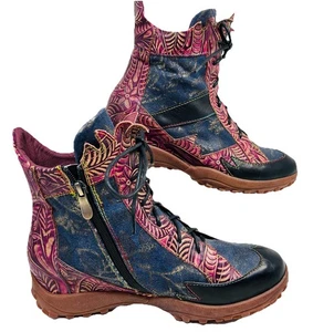 NEW Springstep L’artiste Ileana Arty Boho Funky Colorful Women's 40 EUR Boots - Picture 1 of 7