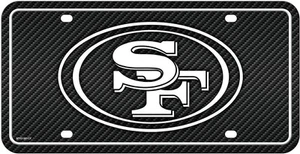 San Francisco 49ers Metal Tag License Plate, Carbon Fiber Design, 6x12 Inch - Picture 1 of 1