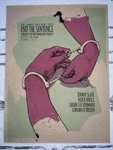 JOHN MULANEY - End The Sentence 2015 Gig Poster - Slate / Kroll / Conan O'Brien - Picture 1 of 21