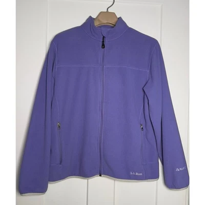 Chaqueta polar vintage LL Bean Polartec verde talla grande cremallera completa púrpura para mujer Foto 1 de 4