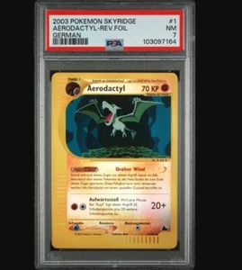Pokemon Aerodactyl Reverse Foil 1/144 Skyridge PSA 7 NM Deutsch Low Pop - Picture 1 of 2