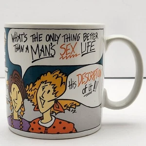 Russ Berrie &Co. Coffee Mug "What's the only thing better than a man's sex life? - Picture 1 of 19