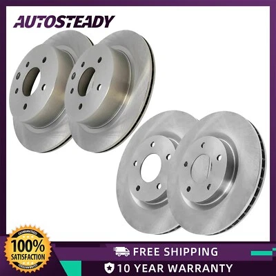 4x Front Rear Brake Rotors Kit for 2008-2017 Nissan Rogue 2014 2015 Rogue Select - Изображение 1 из 4